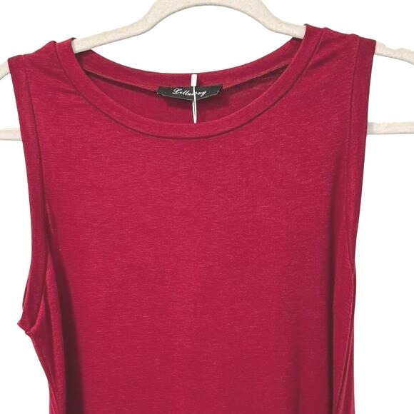 Lillusory Sleeveless Wrap Front T-shirt Mini Dress NWT - Picture 6 of 12